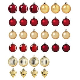 Pine tree toys IKEA red/gold 32 pieces